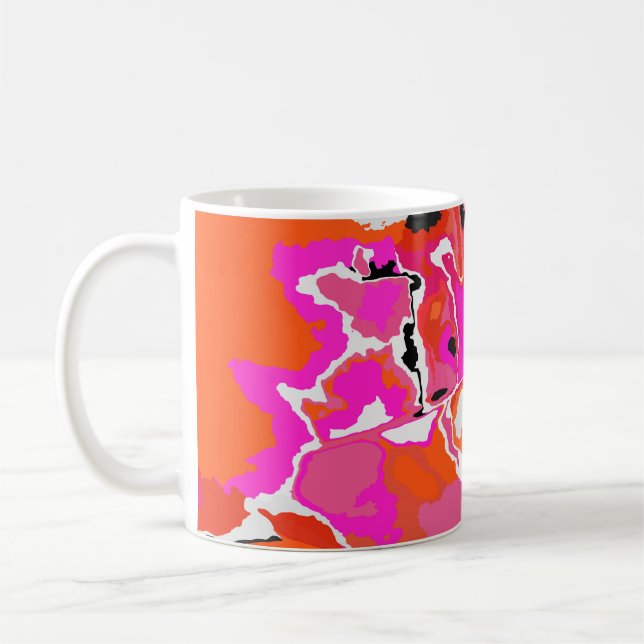 Mug Arrière - plan Acid Vivid Digital Psychedelic bril (Gauche)