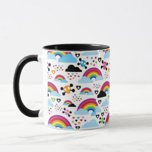 Mug Arrière - plan adolescent de crâne d'arc-en-ciel
