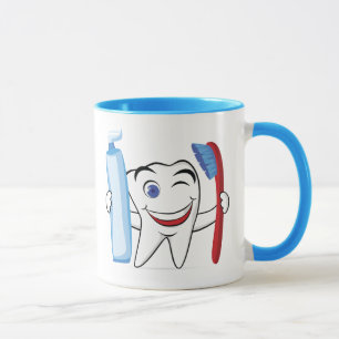 Mug Arrière - plan Animé de dent