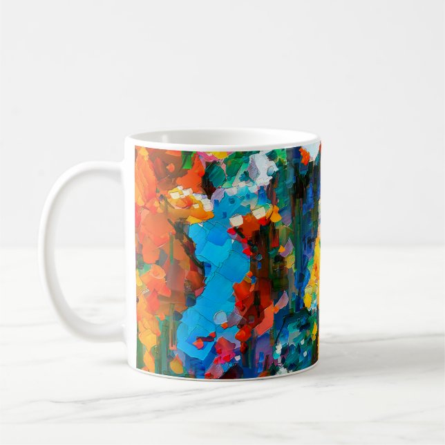 Mug arrière - plan artistique Abstrait. Texture chaude (Gauche)