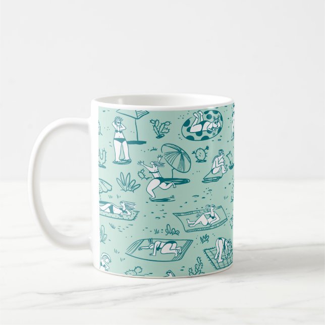 Mug Arrière - plan avec des filles de plage d'été. Pat (Gauche)