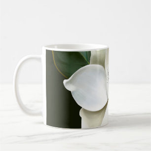 Mug Arrière - plan blanc Magnolia Closeup Vert