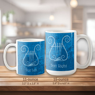 Mug Arrière - plan Blue Lyre