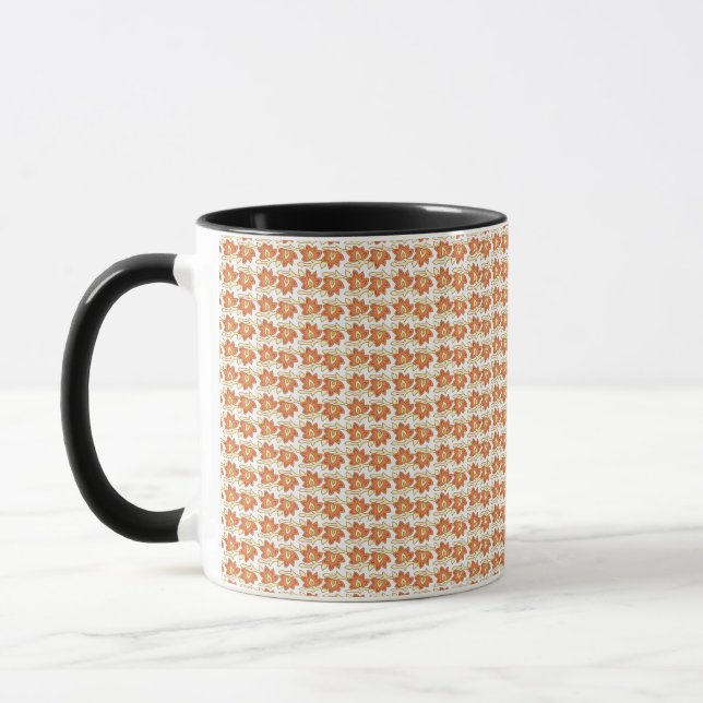 Mug Arrière - plan Carré Orange et Blanc captivant (Gauche)