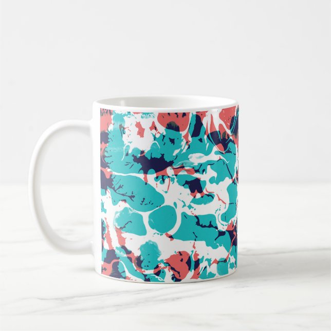 Mug Arrière - plan d'art en papier marbré Abstrait (Gauche)