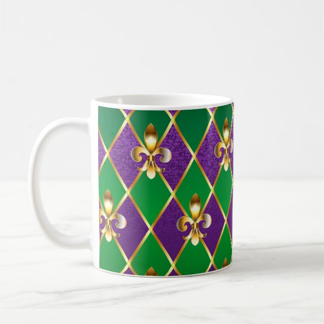Mug Arrière - plan de bijoux Mardi Gras (Gauche)