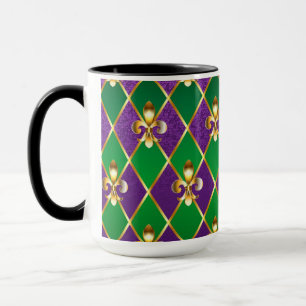 Mug Arrière - plan de bijoux Mardi Gras