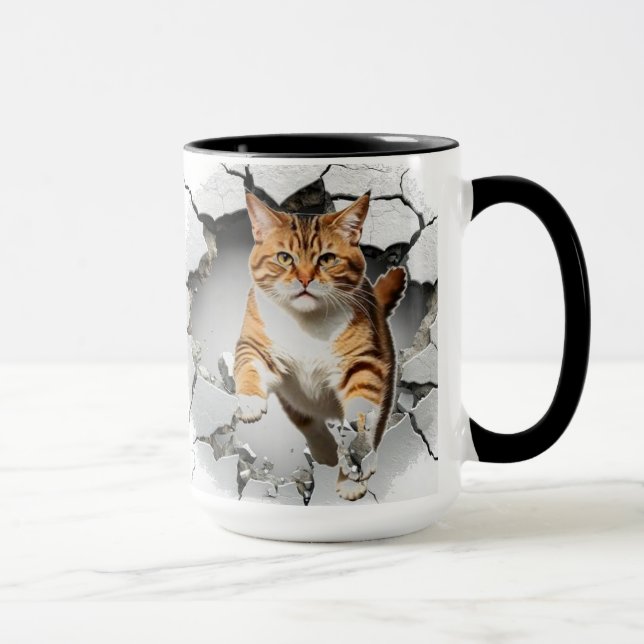 Mug Arrière - plan de chat mignon (Droite)