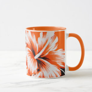 Mug Arrière - plan de fleurs d'Hibiscus