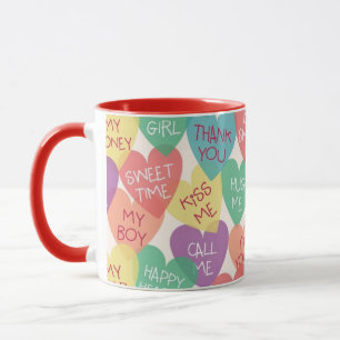 Mug Arrière - plan de forme d'amour