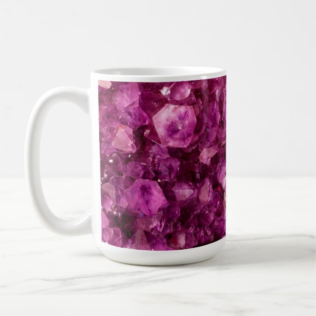 Mug Arrière - plan de Gems pourpres de Amethyst Quartz (Gauche)