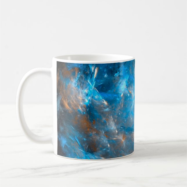 Mug Arrière-plan de l'espace futuriste, abstrait, Lig (Gauche)