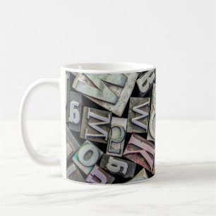 Mug arrière - plan de lettres de grunge vintages aléat