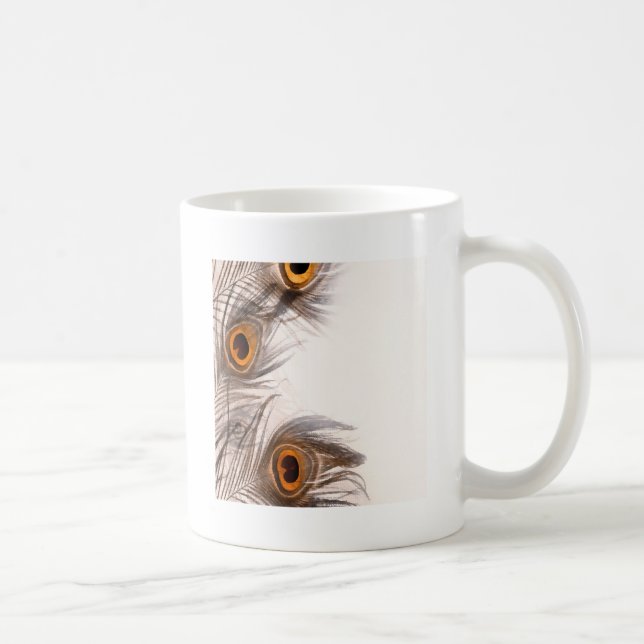 Mug arrière - plan de plumes paon (Droite)