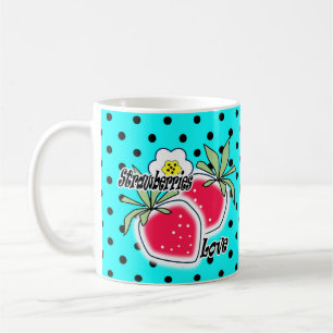 Mug Arrière - plan de pois turquoise
