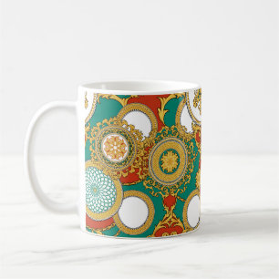 Mug Arrière - plan décoratif avec arabesque élégante d