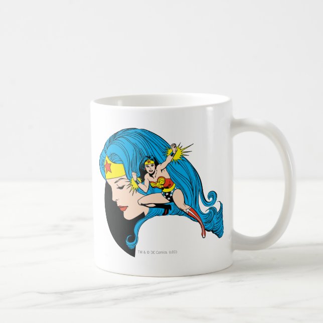 Mug Arrière - plan du profil Wonder Woman (Droite)