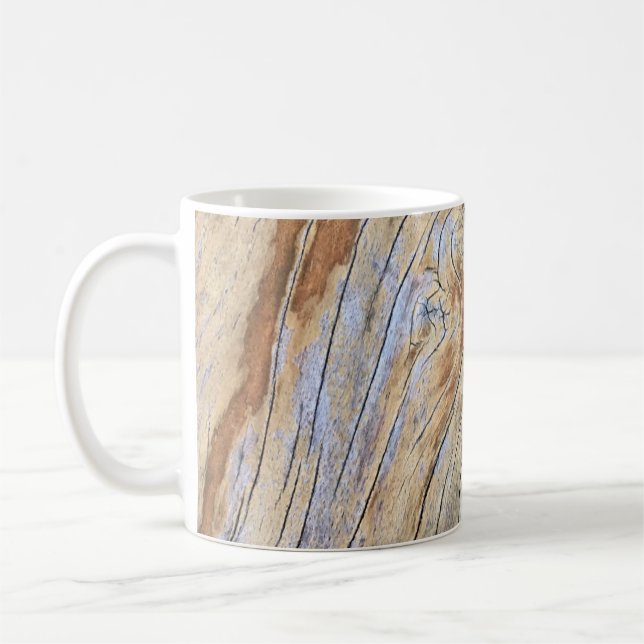 Mug Arrière - plan en bois texture graphique design ab (Gauche)