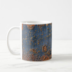 Mug Arrière - plan en métal rouillé texturé.