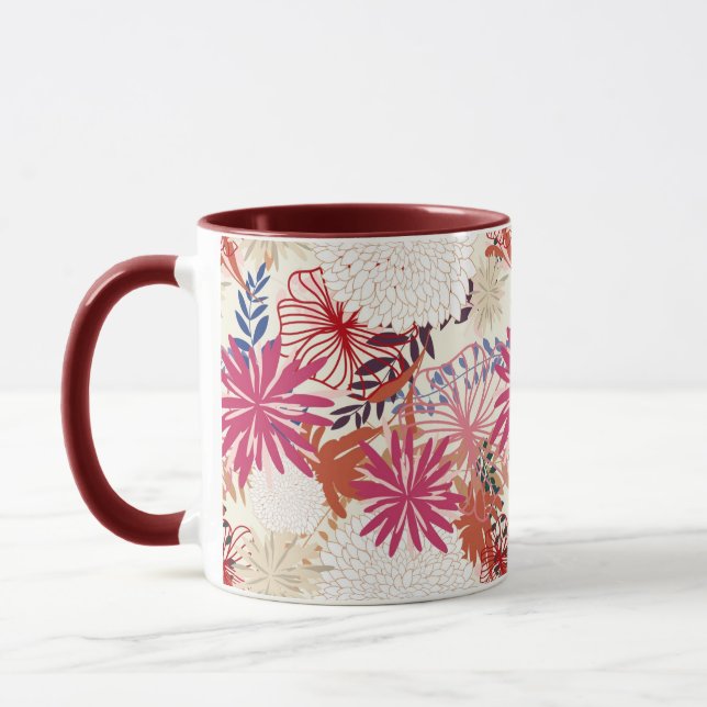 Mug arrière - plan floral 3 (Gauche)