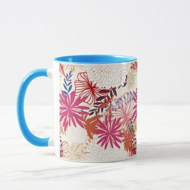 Mug arrière - plan floral 3 (Gauche)