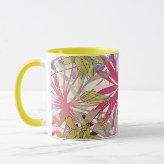 Mug Arrière - plan floral 6 (Gauche)