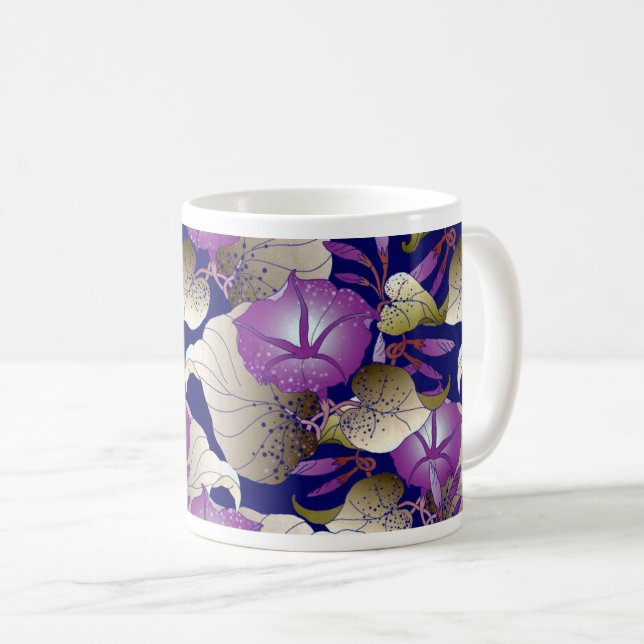 Mug Arrière - plan floral dynamique et élégant (Devant droit)