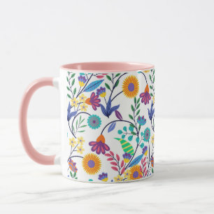 Mug Arrière - plan floral exotique coloré Motif-23145