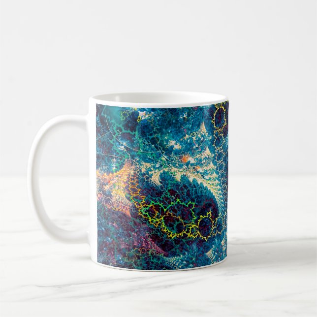Mug arrière - plan fractal Abstrait - généré par ordin (Gauche)