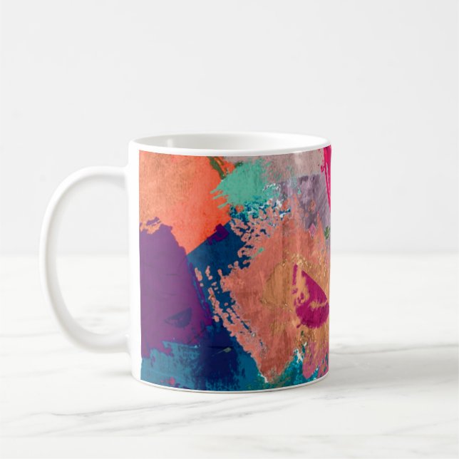 Mug arrière - plan fractal psychédélique abstrait de f (Gauche)