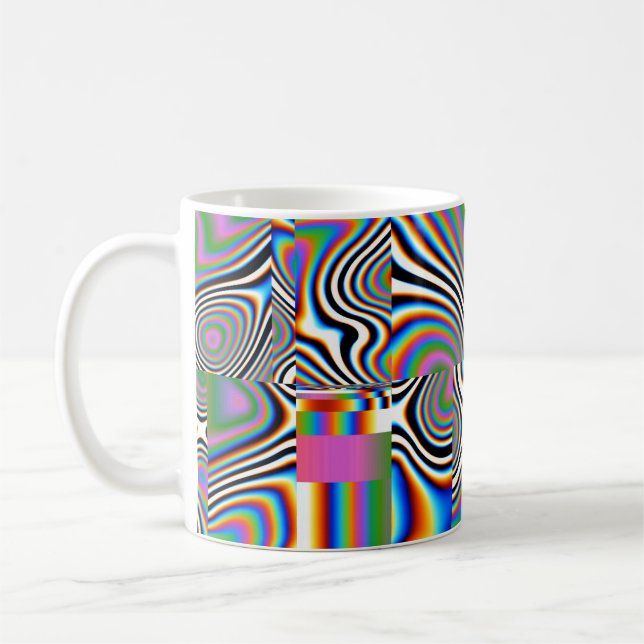 Mug Arrière - plan géométrique Abstrait numérique dyna (Gauche)