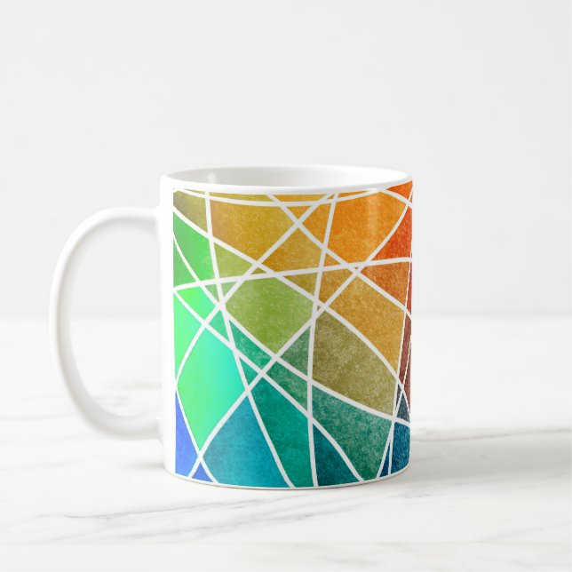 Mug Arrière-plan géométrique abstrait, vieillissement (Gauche)