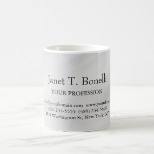 Mug Arrière - plan gris élégant Plain simple professio