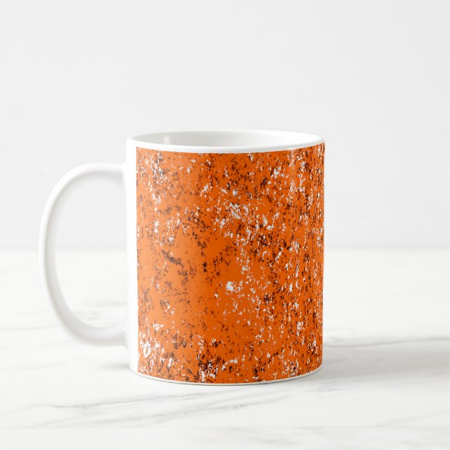 Mug Arrière - plan grunge brun foncé. Noir blanc orang (Gauche)