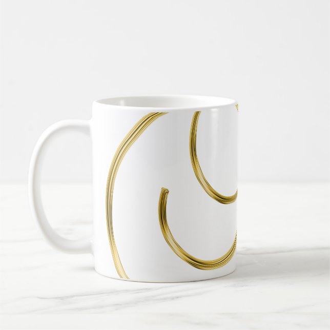 Mug Arrière - plan initial de lettre alphabet (Gauche)