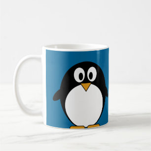 Mug arrière - plan mignon de bleu de pingouin de band