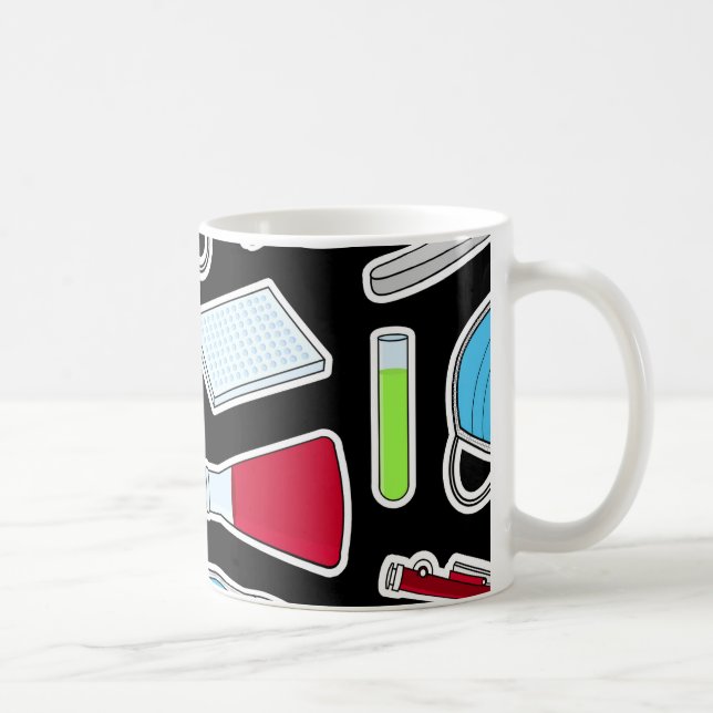 Mug Arrière - plan mignon de noir de motif de (Droite)
