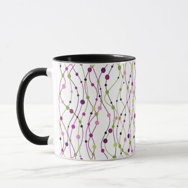 Mug Arrière - plan multicolore de point (Gauche)