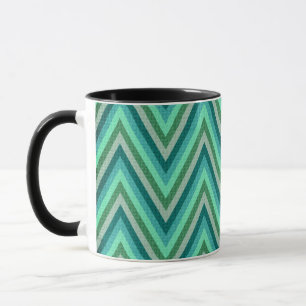 Mug Arrière - plan rayé de zigzag