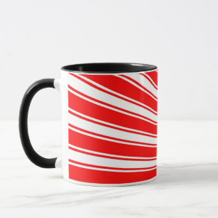 Mug Arrière - plan rétro Red Funky Sun Rays