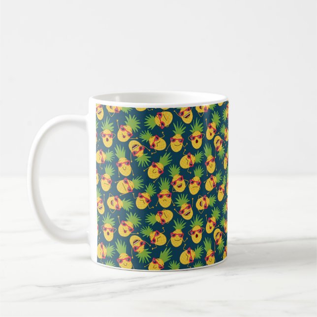 Mug Arrière - plan sans couture à doodé à la main avec (Gauche)