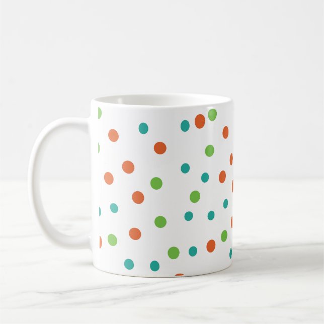 Mug Arrière - plan sans couture avec motif pois. Polka (Gauche)