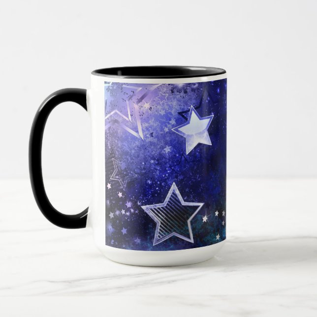 Mug Arrière - plan spatial avec étoiles (Gauche)
