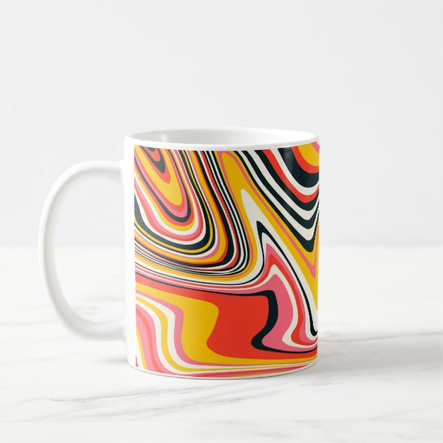 Mug Arrière - plan super psychédélique. Abstrait color (Gauche)