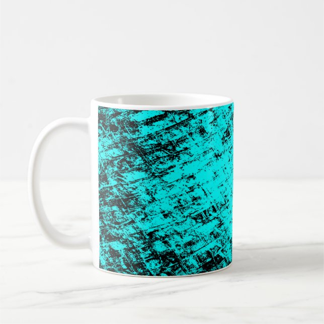 Mug Arrière - plan turquoise grunge couleur. Elément d (Gauche)