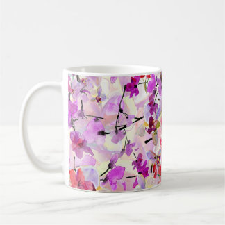 Mug Arrière - plans d'aquarelle Orchidée-Sakura