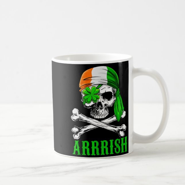 Mug Arrish Irish Rate Skull St Patricks Day Clover Gif (Droite)
