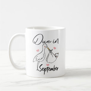Mug Arrivée en septembre Cygne mignon portant un nouve