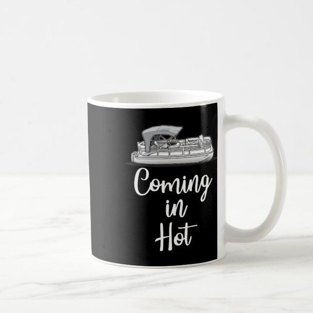 Mug Arrivée en trombe Bateau ponton Drôle de plaisanci (Droite)
