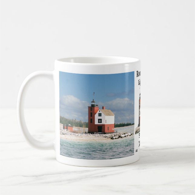 Mug Arrondi de l'île Musique légère (Gauche)